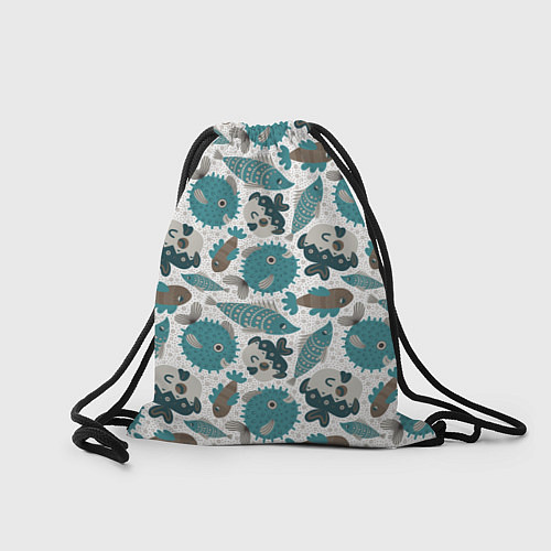 Мешок для обуви Экзотическая рыба морей / 3D-принт – фото 2