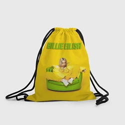 Рюкзак-мешок Billie Eilish: Yellow Mood, цвет: 3D-принт