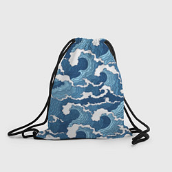 Рюкзак-мешок Морские волны графика, цвет: 3D-принт
