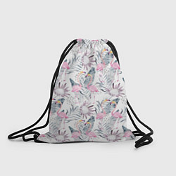 Рюкзак-мешок Тропические фламинго, цвет: 3D-принт