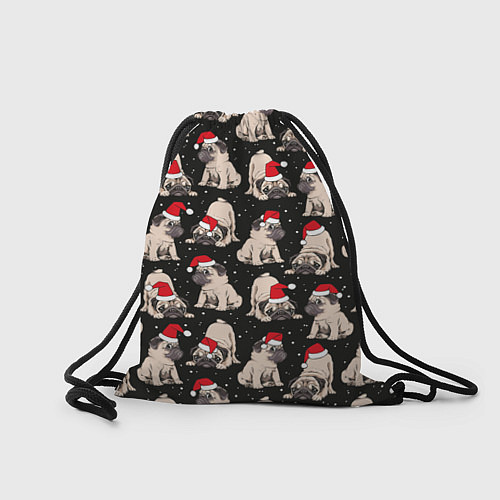 Мешок для обуви Новогодние мопсы / 3D-принт – фото 2