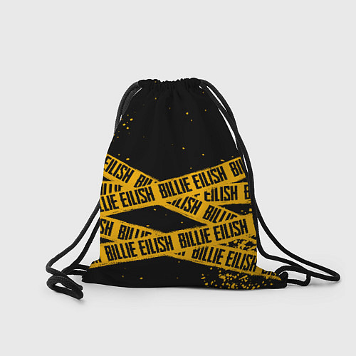 Мешок для обуви BILLIE EILISH: Yellow & Black Tape / 3D-принт – фото 2