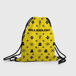 Рюкзак-мешок Billie Eilish: Yellow Pattern, цвет: 3D-принт