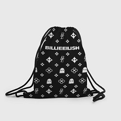 Рюкзак-мешок Billie Eilish: Black Pattern, цвет: 3D-принт