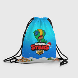 Рюкзак-мешок Brawl Stars новогодний LEON, цвет: 3D-принт