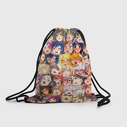Рюкзак-мешок Ahegao Цветной, цвет: 3D-принт