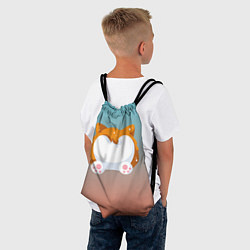 Рюкзак-мешок Милый корги, цвет: 3D-принт — фото 2