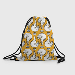 Рюкзак-мешок Белая кошка и корм, цвет: 3D-принт