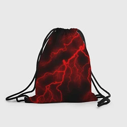 Рюкзак-мешок МОЛНИЯ RED NEON, цвет: 3D-принт