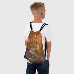 Рюкзак-мешок Мыльные пузыри, цвет: 3D-принт — фото 2