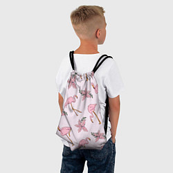 Рюкзак-мешок Розовый фламинго, цвет: 3D-принт — фото 2