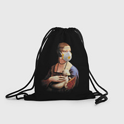 Рюкзак-мешок Чечилия Галлерани - дама с горностаем, цвет: 3D-принт