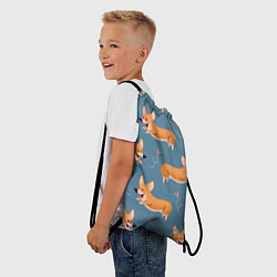 Рюкзак-мешок Корги с бабочкой, цвет: 3D-принт — фото 2