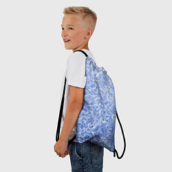 Рюкзак-мешок Волны на голубом фоне, цвет: 3D-принт — фото 2