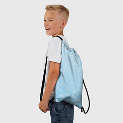 Рюкзак-мешок Очень светлые голубые облака, цвет: 3D-принт — фото 2