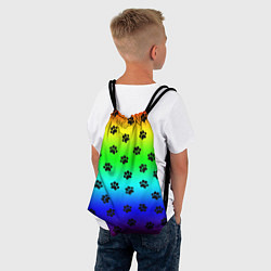Рюкзак-мешок Следы на радуге, цвет: 3D-принт — фото 2