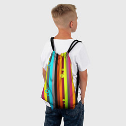 Рюкзак-мешок РАДУЖНАЯ ГЕОМЕТРИЯ, цвет: 3D-принт — фото 2