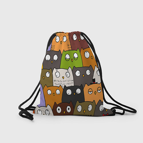Мешок для обуви СОВЫ КОТИКИ / 3D-принт – фото 2