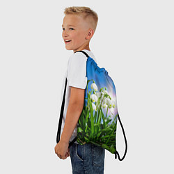Рюкзак-мешок Подснежники, цвет: 3D-принт — фото 2