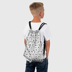 Рюкзак-мешок Черепа черно-белые, цвет: 3D-принт — фото 2