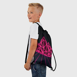 Рюкзак-мешок Неоновые Горы, цвет: 3D-принт — фото 2