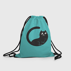 Рюкзак-мешок Чёрный котя, цвет: 3D-принт