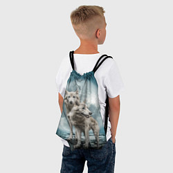 Рюкзак-мешок Волки альбиносы, цвет: 3D-принт — фото 2