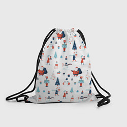 Рюкзак-мешок Новогодние хлопоты, цвет: 3D-принт