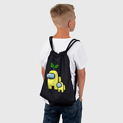 Рюкзак-мешок Among us Yellow kid Yellow, цвет: 3D-принт — фото 2