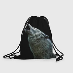 Рюкзак-мешок Воющий волк, цвет: 3D-принт