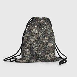 Рюкзак-мешок Камуфляж Амонг Ас, цвет: 3D-принт