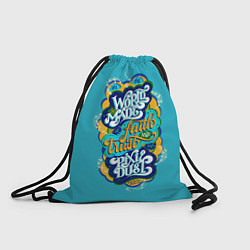 Рюкзак-мешок Леттеринг, надпись, Питер Пен, цвет: 3D-принт