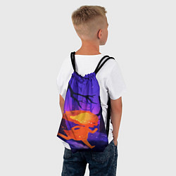Рюкзак-мешок Девочка огонек, цвет: 3D-принт — фото 2