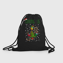 Рюкзак-мешок Among Us Happy New Year, цвет: 3D-принт