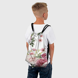 Рюкзак-мешок Розовые розы, цвет: 3D-принт — фото 2