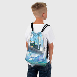 Рюкзак-мешок Снежный котенок, цвет: 3D-принт — фото 2