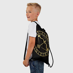 Рюкзак-мешок Стрелец в золотом стиле, цвет: 3D-принт — фото 2