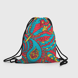 Рюкзак-мешок Цветочный Узор, цвет: 3D-принт
