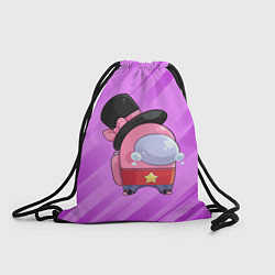 Рюкзак-мешок AMONG US - В шляпке, цвет: 3D-принт