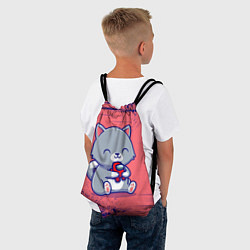 Рюкзак-мешок AMONG US - С КОТИКОМ, цвет: 3D-принт — фото 2