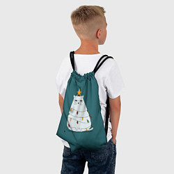 Рюкзак-мешок Кото-ёлка, цвет: 3D-принт — фото 2
