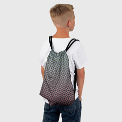 Рюкзак-мешок Квадратики и звёздочки, цвет: 3D-принт — фото 2