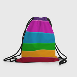Рюкзак-мешок Разноцветные полоски, цвет: 3D-принт