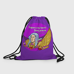 Рюкзак-мешок А ещё я люблю фиолетовый, цвет: 3D-принт