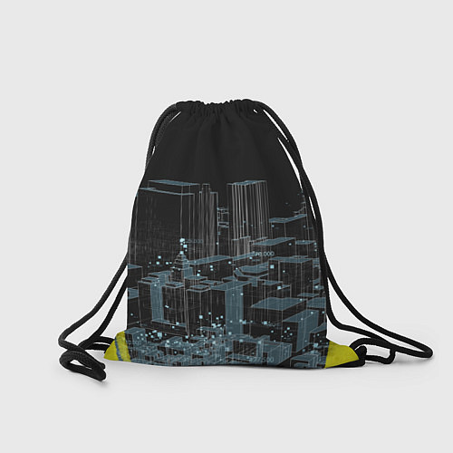 Мешок для обуви Город CYBERPUNK 2077 / 3D-принт – фото 2