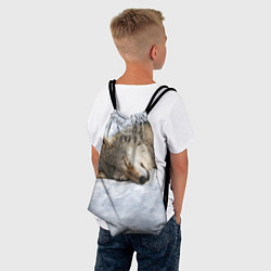 Рюкзак-мешок Спящий Волк, цвет: 3D-принт — фото 2