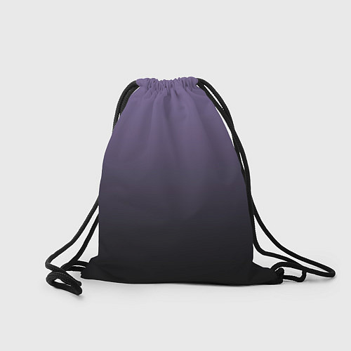 Мешок для обуви Черный кот на фиолетовом / 3D-принт – фото 2