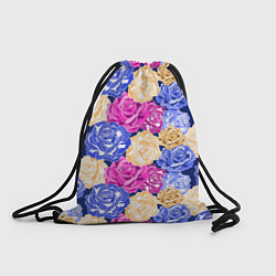 Рюкзак-мешок Неоновые бутоны роз, цвет: 3D-принт