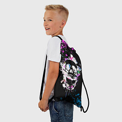 Рюкзак-мешок Череп в краске, цвет: 3D-принт — фото 2