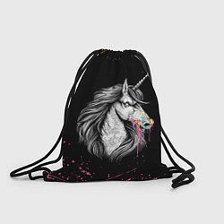 Рюкзак-мешок ЕДИНОРОГ UNICORN RAINBOW, цвет: 3D-принт